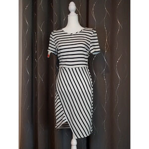 Womens Soprano Sleeveless Striped A‎ Line Dress  Size M / #3119